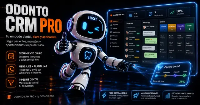 Pantalla de ODONTO CRM PRO